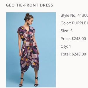 Anthropologie Geo Tie-Front Dress (S)